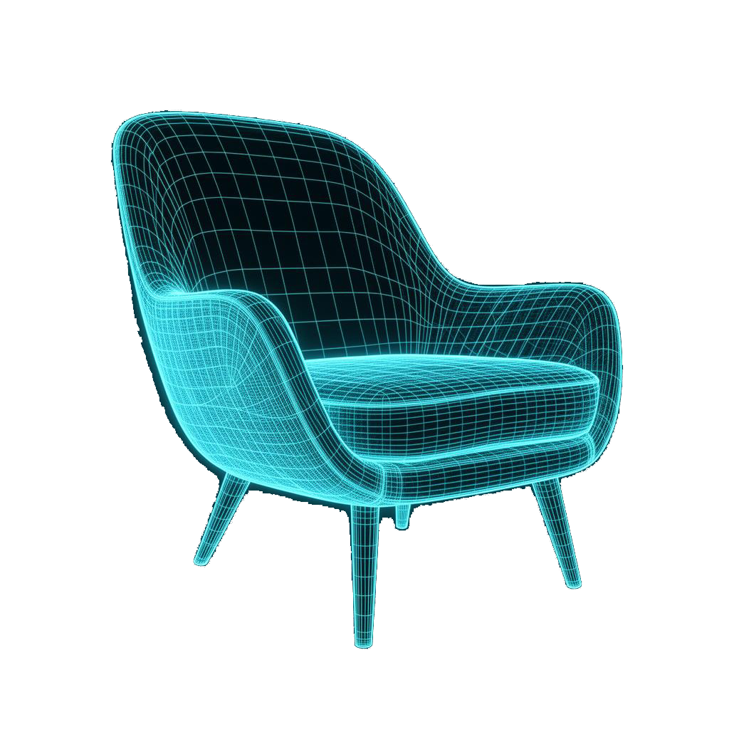 Wireframe armchair concept
